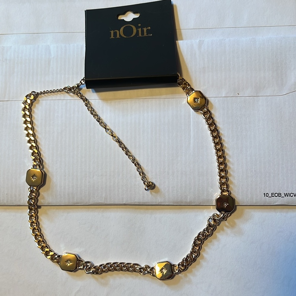 nOir Gold Tone Chain Necklace - Picture 3 of 5